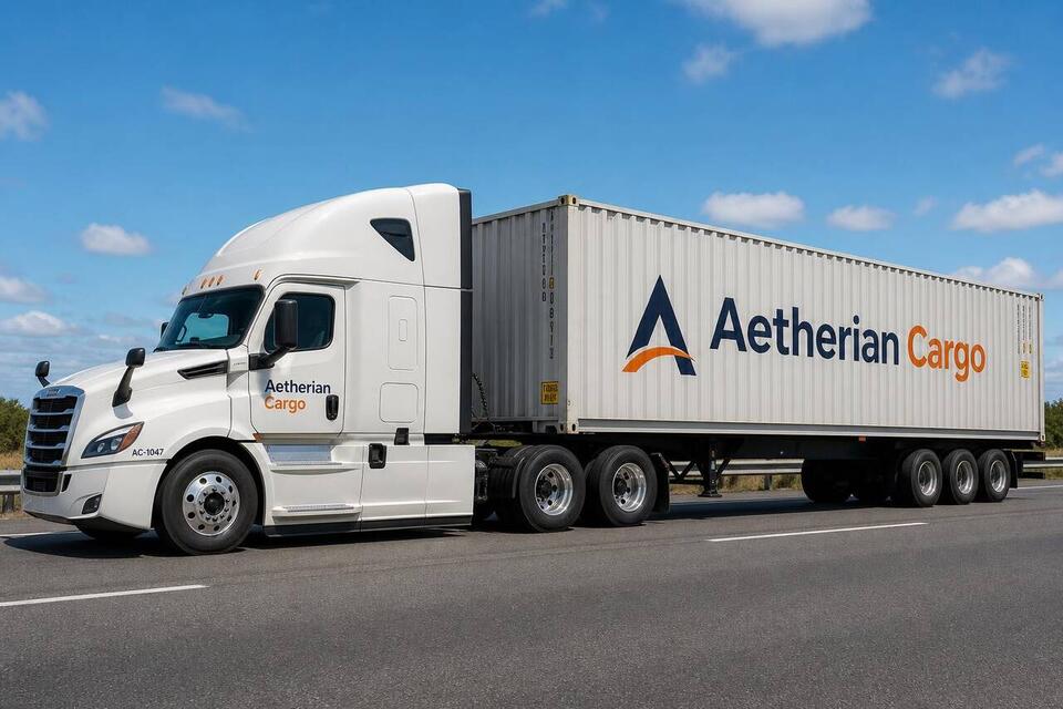 Truck on the road